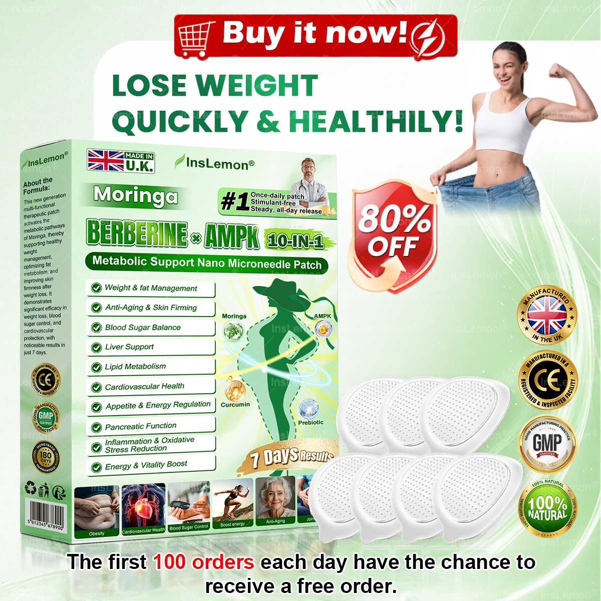𝑶𝒇𝒇𝒊𝒄𝒊𝒂𝒍 𝑺𝒕𝒐𝒓𝒆 | 𝐈𝐧𝐬𝐋𝐞𝐦𝐨𝐧® 𝗠𝗼𝗿𝗶𝗻𝗴𝗮 × 𝗕𝗲𝗿𝗯𝗲𝗿𝗶𝗻𝗲 × 𝗔𝗠𝗣𝗞 𝟭𝟬-𝗶𝗻-𝟭 𝗠𝗲𝘁𝗮𝗯𝗼𝗹𝗶𝗰 𝗦𝘂𝗽𝗽𝗼𝗿𝘁 𝗡𝗮𝗻𝗼 𝗠𝗶𝗰𝗿𝗼𝗻𝗲𝗲𝗱𝗹𝗲 𝗣𝗮𝘁𝗰𝗵🇬🇧(𝐉𝐮𝐬𝐭 𝐨𝐧𝐜𝐞 𝐚 𝐝𝐚𝐲, 𝐯𝐢𝐬𝐢𝐛𝐥𝐞 𝐜𝐡𝐚𝐧𝐠𝐞𝐬 𝐢𝐧 𝟕 𝐝𝐚𝐲𝐬） ✅ 𝐅𝐨𝐫 𝐨𝐛𝐞𝐬𝐢𝐭𝐲, 🅛🅞🅞🅢🅔 🅢🅚🅘🅝, 𝐝𝐢𝐚𝐛𝐞𝐭𝐞𝐬, 𝐬𝐥𝐞𝐞𝐩 𝐚𝐩𝐧𝐞𝐚, 𝐣𝐨𝐢𝐧𝐭 𝐢𝐬𝐬𝐮𝐞𝐬, 𝐚𝐧𝐝 𝐦𝐨𝐫𝐞